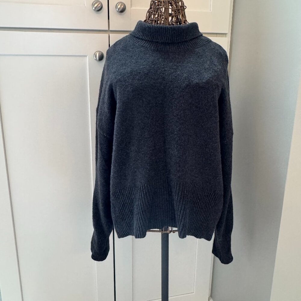 A New Day | Women's Turtleneck Sweater | Dark Gray | Large